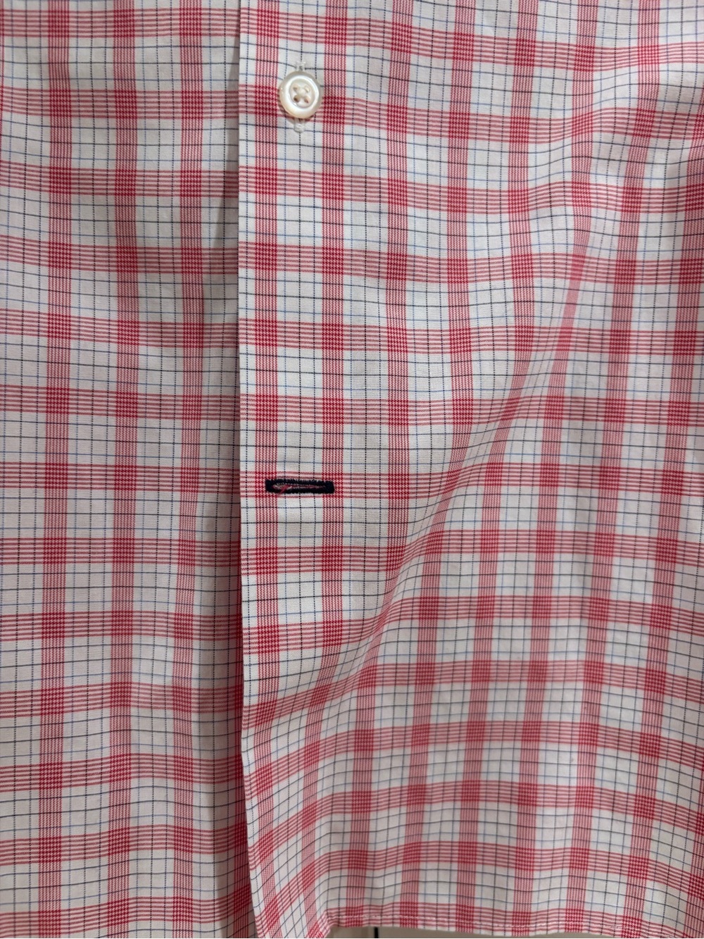 Banana Republic Red & White Plaid Button-Down Shirt - Picture 4 of 5